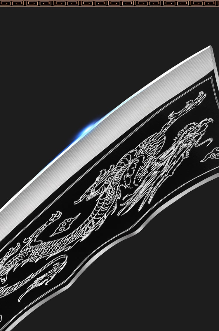 Black Dragon Knife Japanese Titanium Steel Version(With free knife pouch)