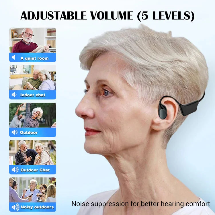HFH-Bone conduction Bluetooth headphones hearing aids