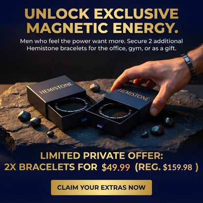 Globemrt® Hematite Bracelet : Keep the edge other men quietly lose. Not through belief. Through something you actually feel — every day. Or your money back.