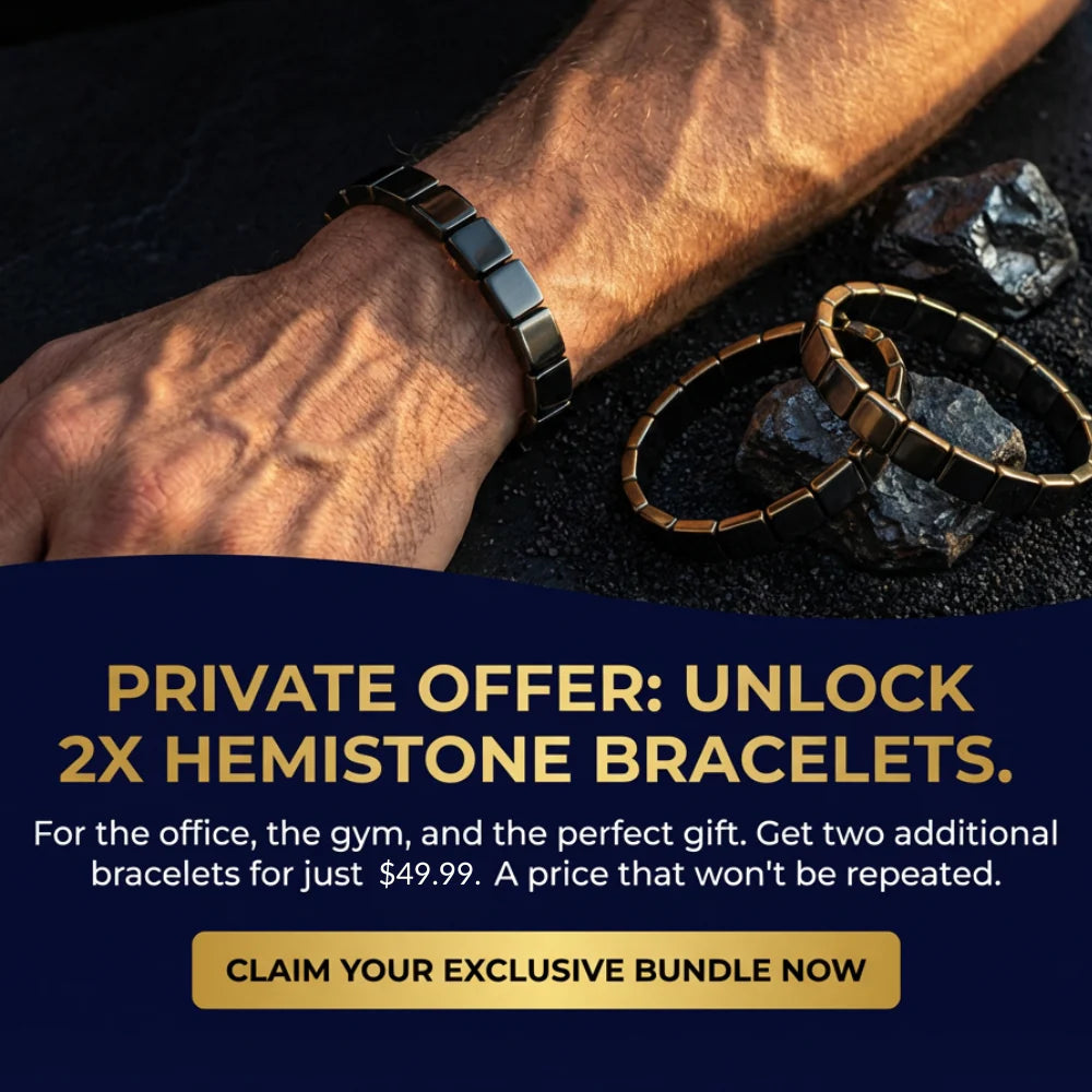Globemrt® Hematite Bracelet : Keep the edge other men quietly lose. Not through belief. Through something you actually feel — every day. Or your money back.