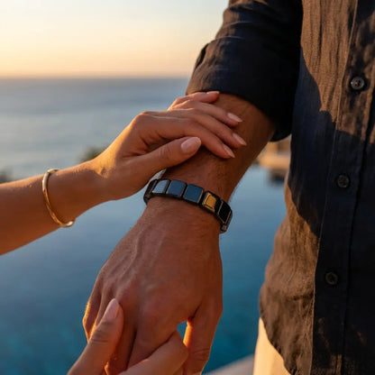 Globemrt® Hematite Bracelet : Keep the edge other men quietly lose. Not through belief. Through something you actually feel — every day. Or your money back.