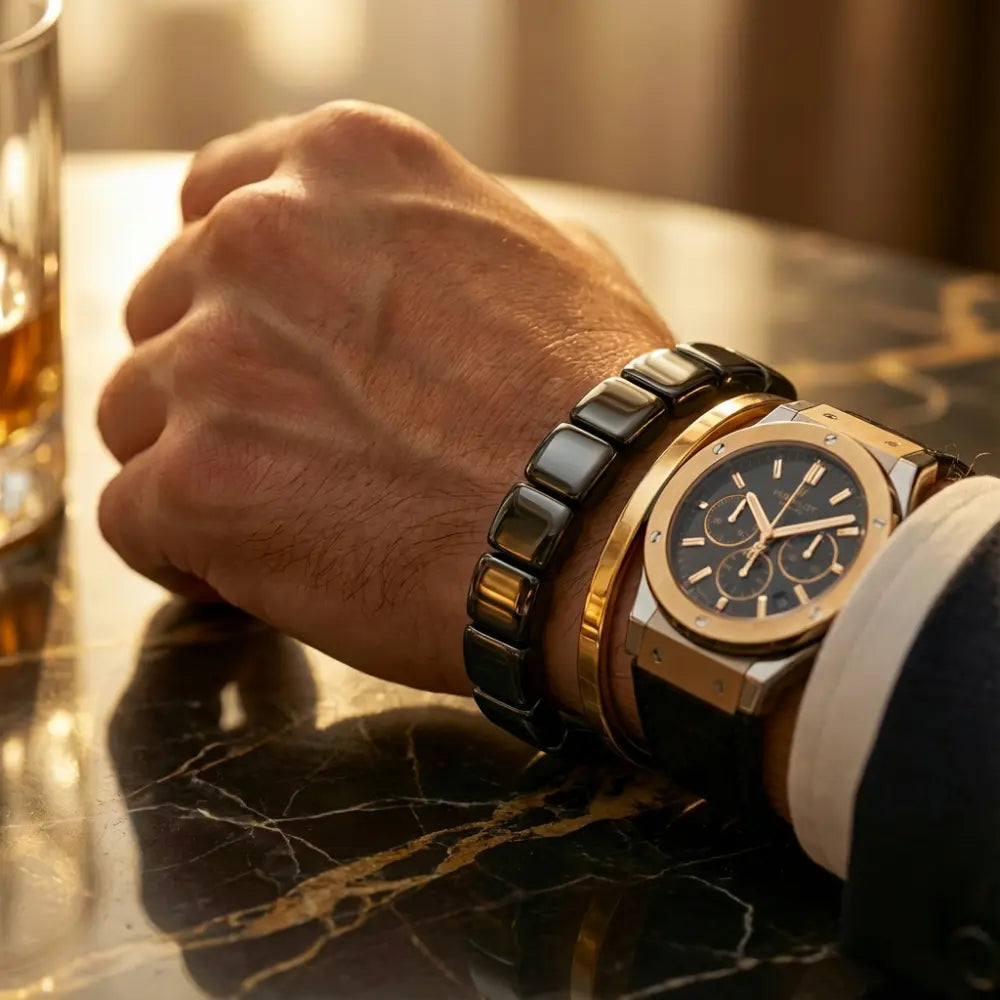 Globemrt® Hematite Bracelet : Keep the edge other men quietly lose. Not through belief. Through something you actually feel — every day. Or your money back.