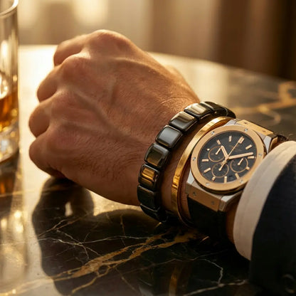 Globemrt® Hematite Bracelet : Keep the edge other men quietly lose. Not through belief. Through something you actually feel — every day. Or your money back.