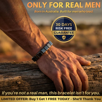 Globemrt® Hematite Bracelet : Keep the edge other men quietly lose. Not through belief. Through something you actually feel — every day. Or your money back.