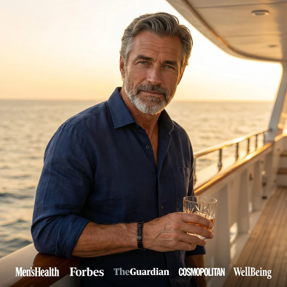 Globemrt® Hematite Bracelet : Keep the edge other men quietly lose. Not through belief. Through something you actually feel — every day. Or your money back.